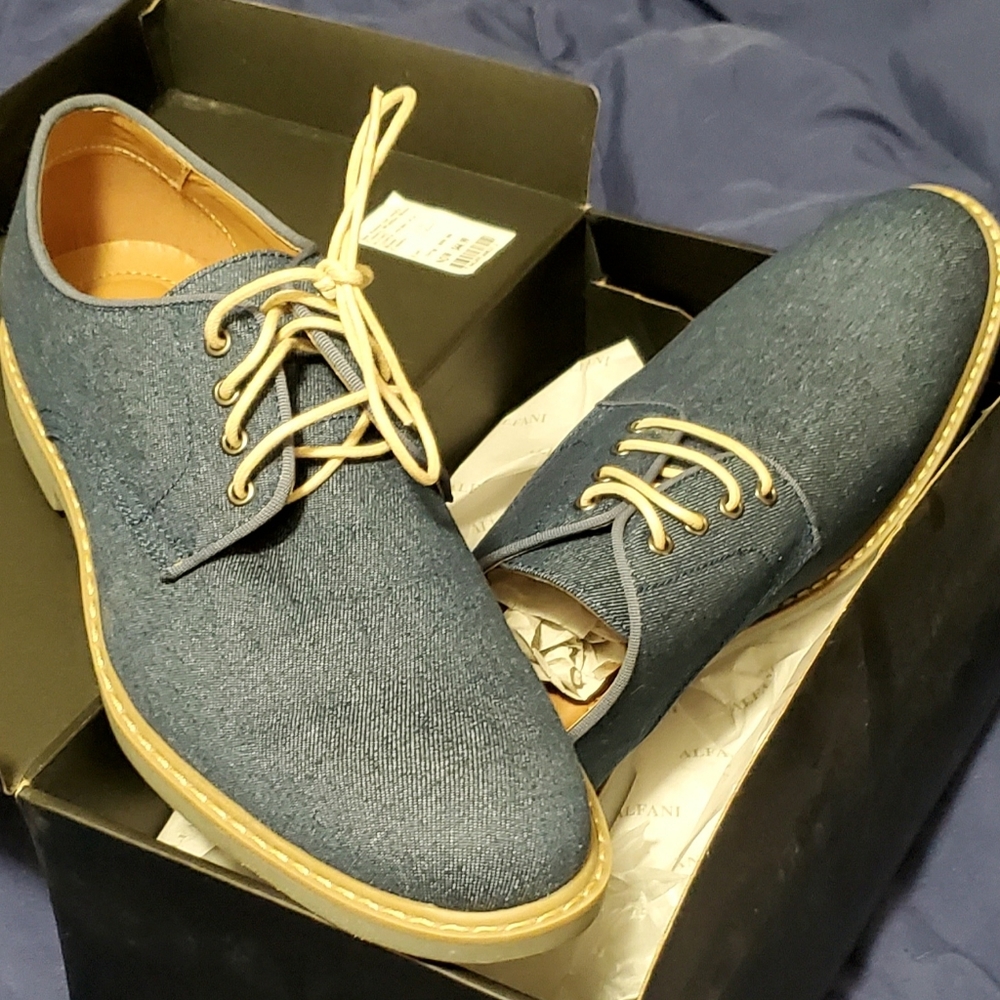 ALFANI MEN'S 13 JEAN/NAVY SHOE